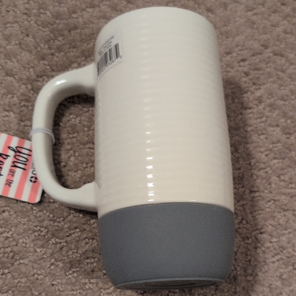 Ello White and Gray Ceramic Travel Mug 14 Oz NWT - Picture 8 of 9